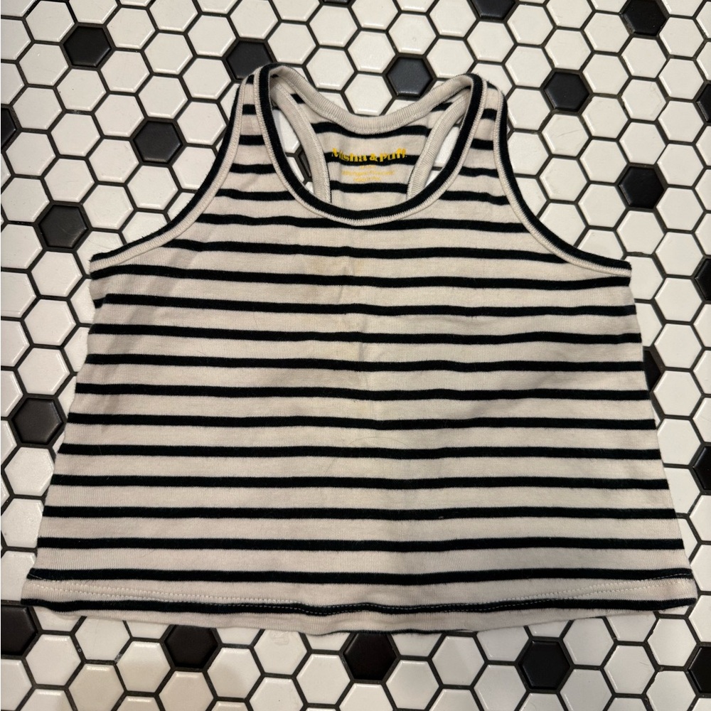 Navy and White Striped Tank Top